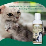 Mad About Organics Oatmeal Shampoo pH Balanced and formulated for Cats and Small Animals - Defense Against Dandruff, Allergies, & Itchy, Dry, Sensitive Skin - Cruelty Free, Sulfate & Paraben Free - Made in the USA