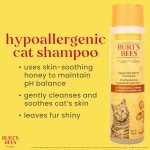 Burt's Bees for Cats Hypoallergenic Cat Shampoo with Shea Butter & Honey | Best Shampoo for Cats with Dry or Sensitive Skin | Cruelty Free, Sulfate & Paraben Free, pH Balanced for Cats - 10 Fl Oz