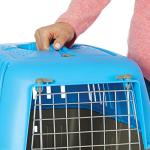 Blue Hard-Sided Pet Carrier for Tiny Breeds