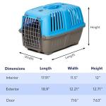 Blue Hard-Sided Pet Carrier for Tiny Breeds