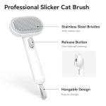 Aumuca Cat Brush for Shedding, Cat Brushes for Indoor Cats, Cat Brush for Long or Short Haired Cats, Cat Grooming Brush Cat Comb for Kitten Rabbit Massage Removes Loose Fur