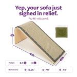 SmartyKat Sisal Angle Cat Scratch Ramp, Includes Catnip - Natural, One Size, Tan