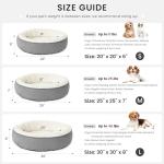 Gray Round Donut Pet Bed for Cats and Small Dogs
