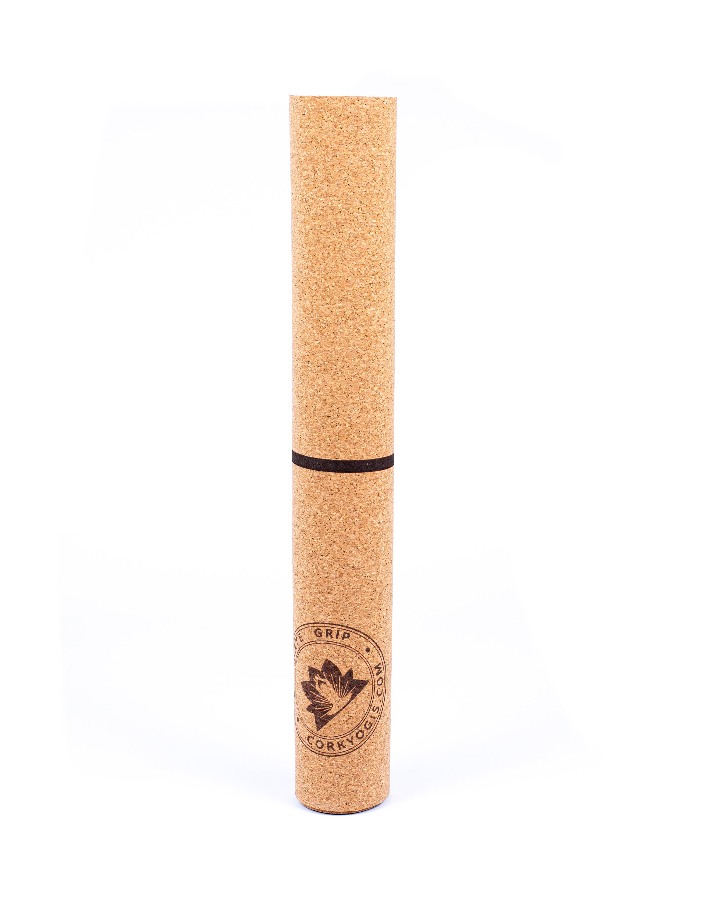 Aligned Cork Yoga Mat with Line Patterns