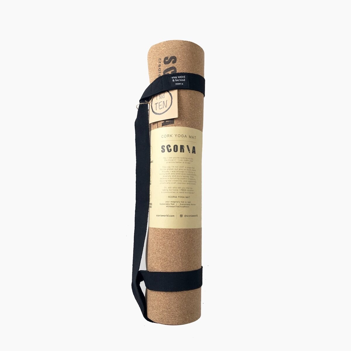 X-Tall Essential Cork Yoga Mat by Scoria |  natural & non-toxic | 6'7 long | 4.5mm
