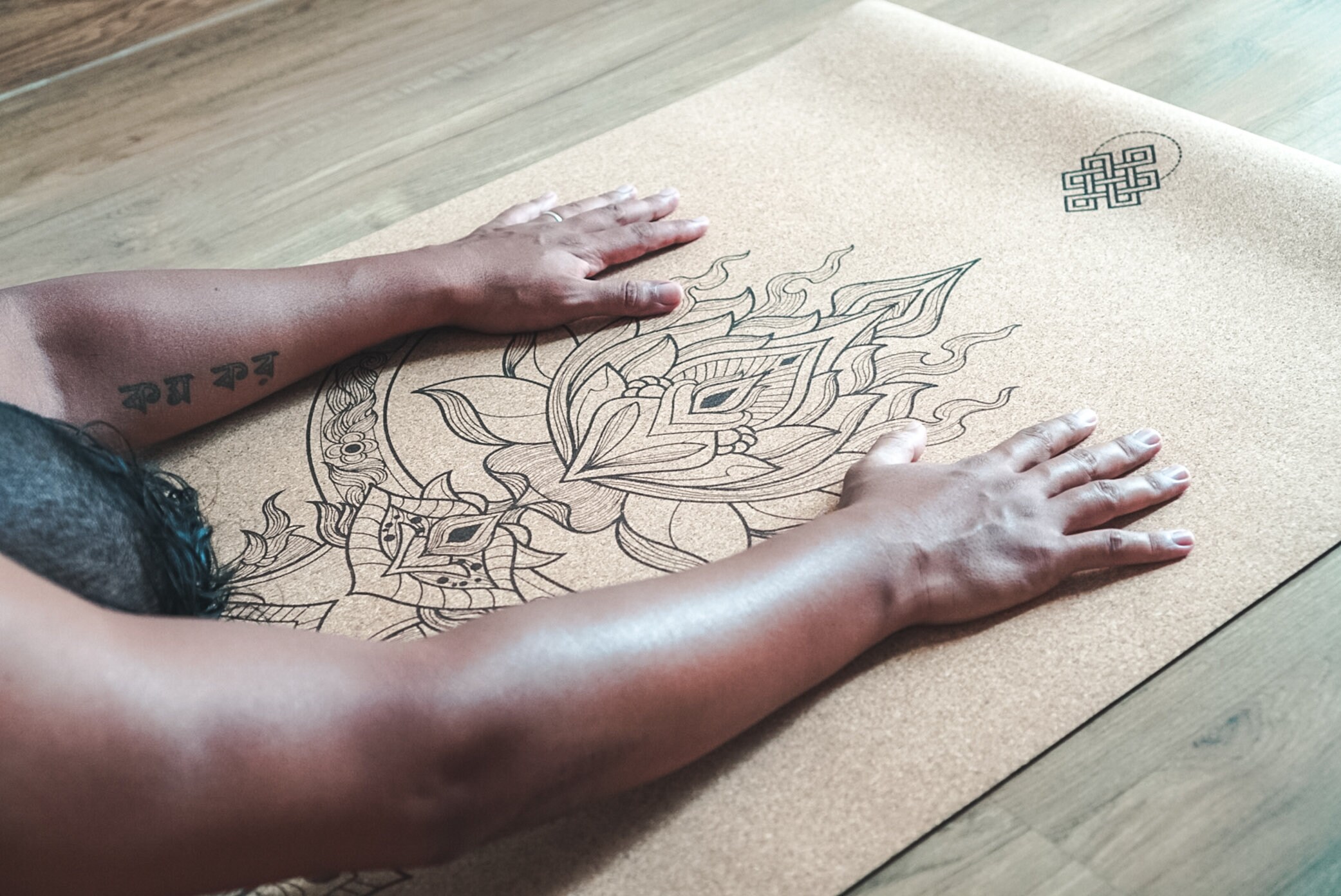 Eco-Friendly Cork Yoga Mat with Yoga Strap
