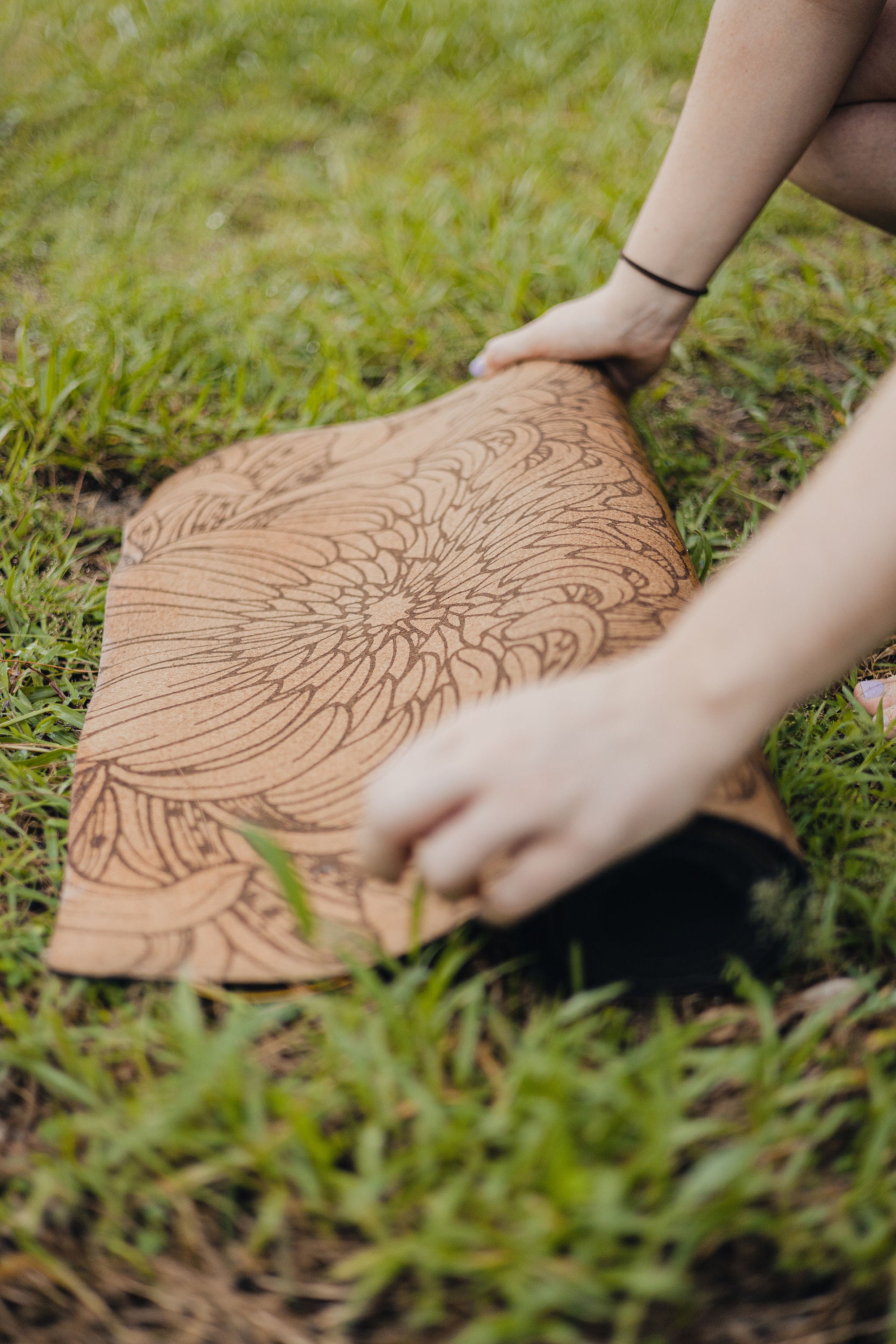 Eco-friendly Cork Yoga Mat + Yoga Strap | Natural Materials