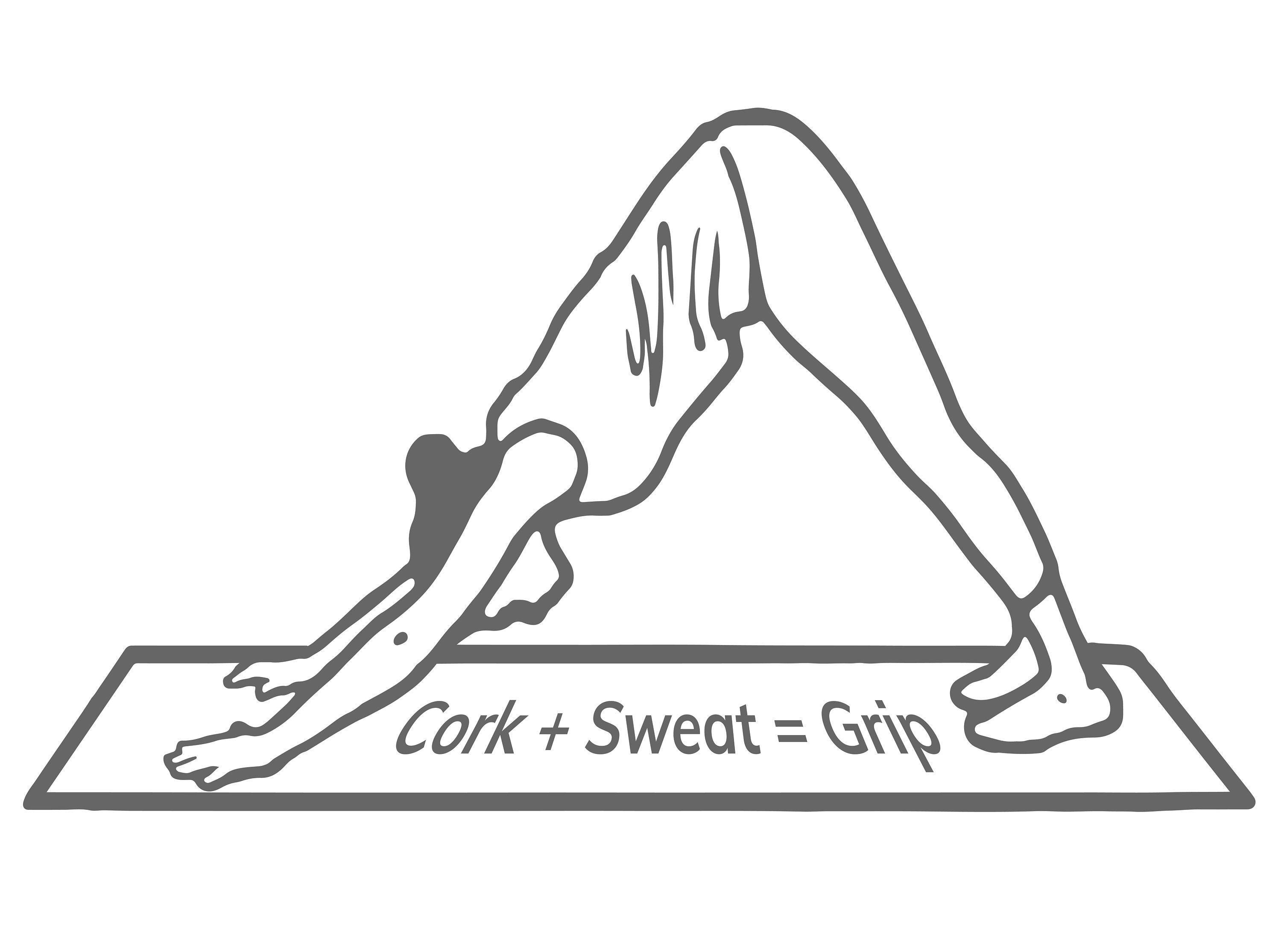 Hand Illustrated Eco-Friendly Cork Yoga Mat