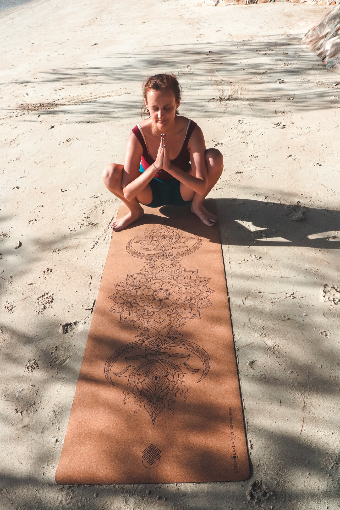 Eco-Friendly Cork Yoga Mat with Yoga Strap