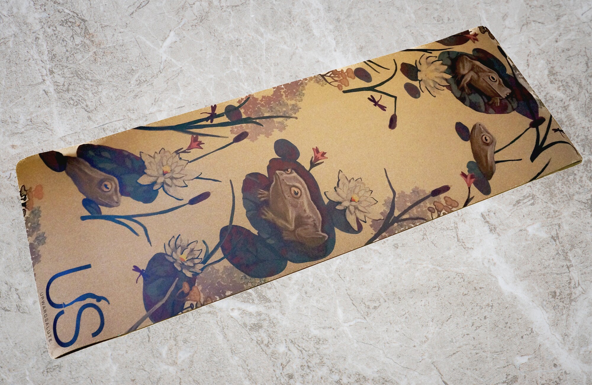 Hand Illustrated Eco-Friendly Cork Yoga Mat