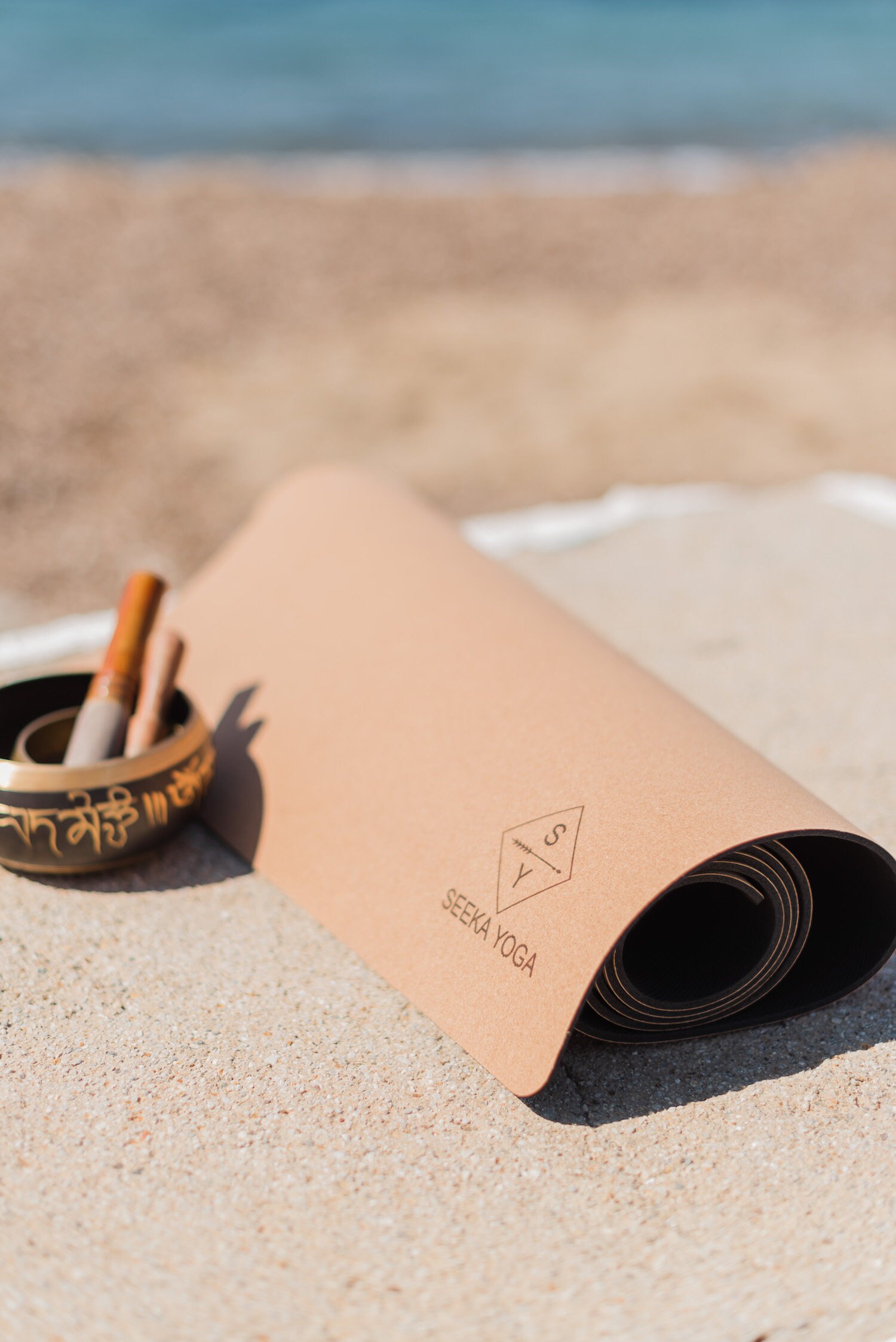 Moon Laser Printed Cork Yoga Mat