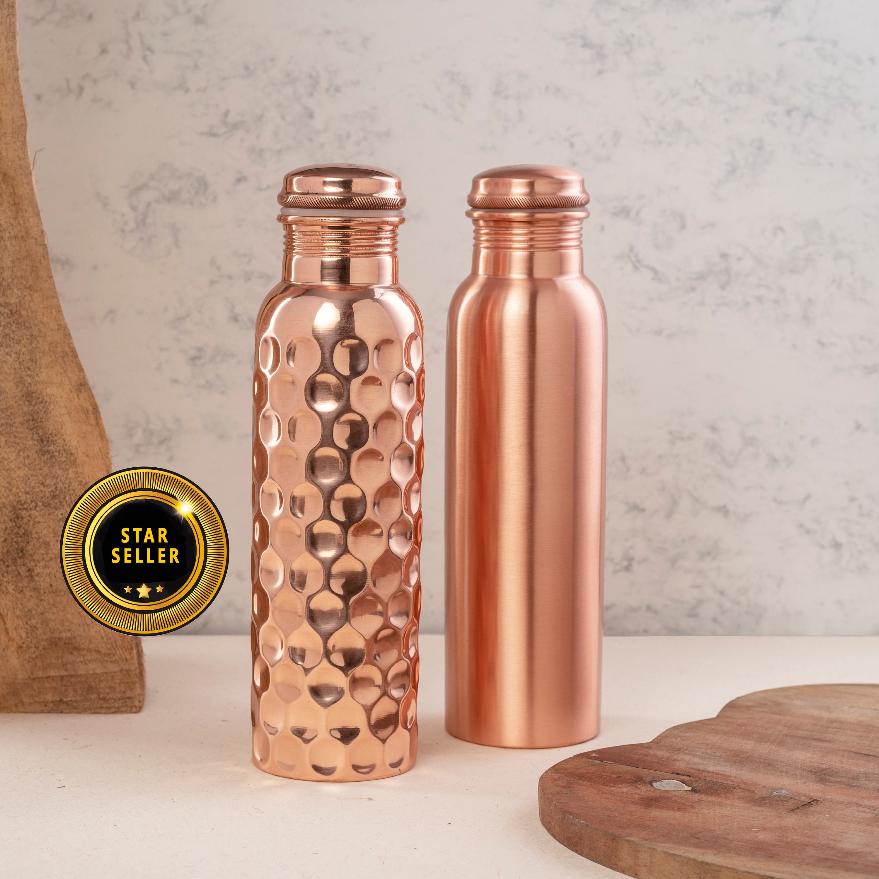 Peak Life Pure Copper Water Bottle, 950ml