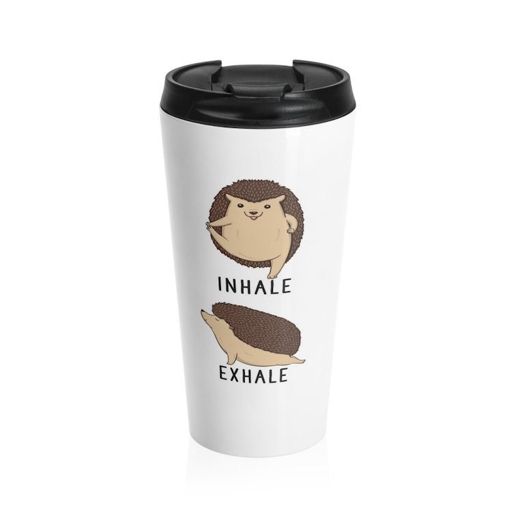Hedgehog Yoga Stainless Steel Travel Mug