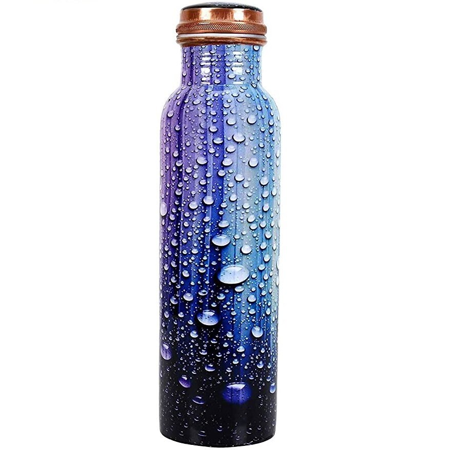 Yoga Life Set: Premium Quality Copper Water Bottles 32oz