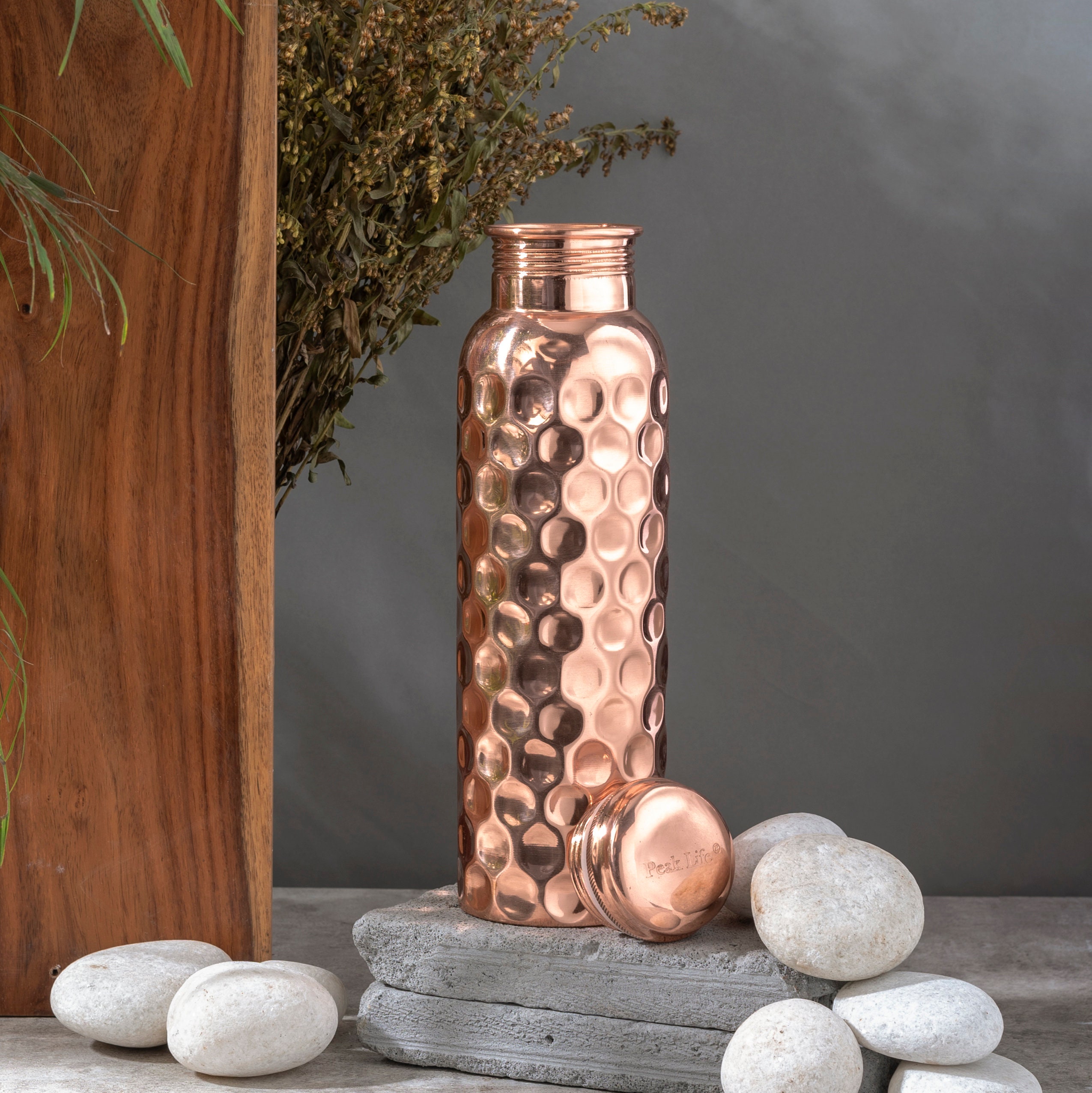 Peak Life Pure Copper Water Bottle, 950ml
