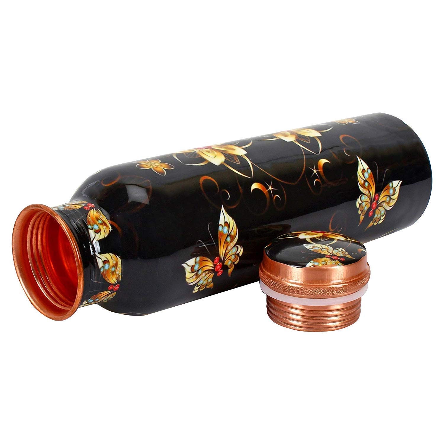 Yoga Life Set: Premium Quality Copper Water Bottles 32oz