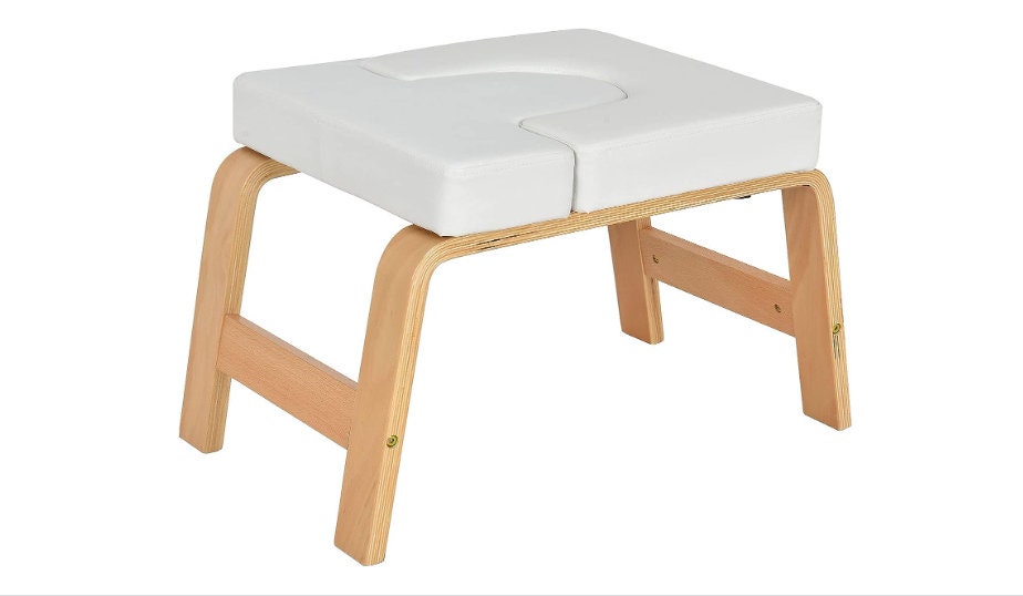 Yoga Headstand Bench - Balance, Shape, Strengthen with Wood Frame