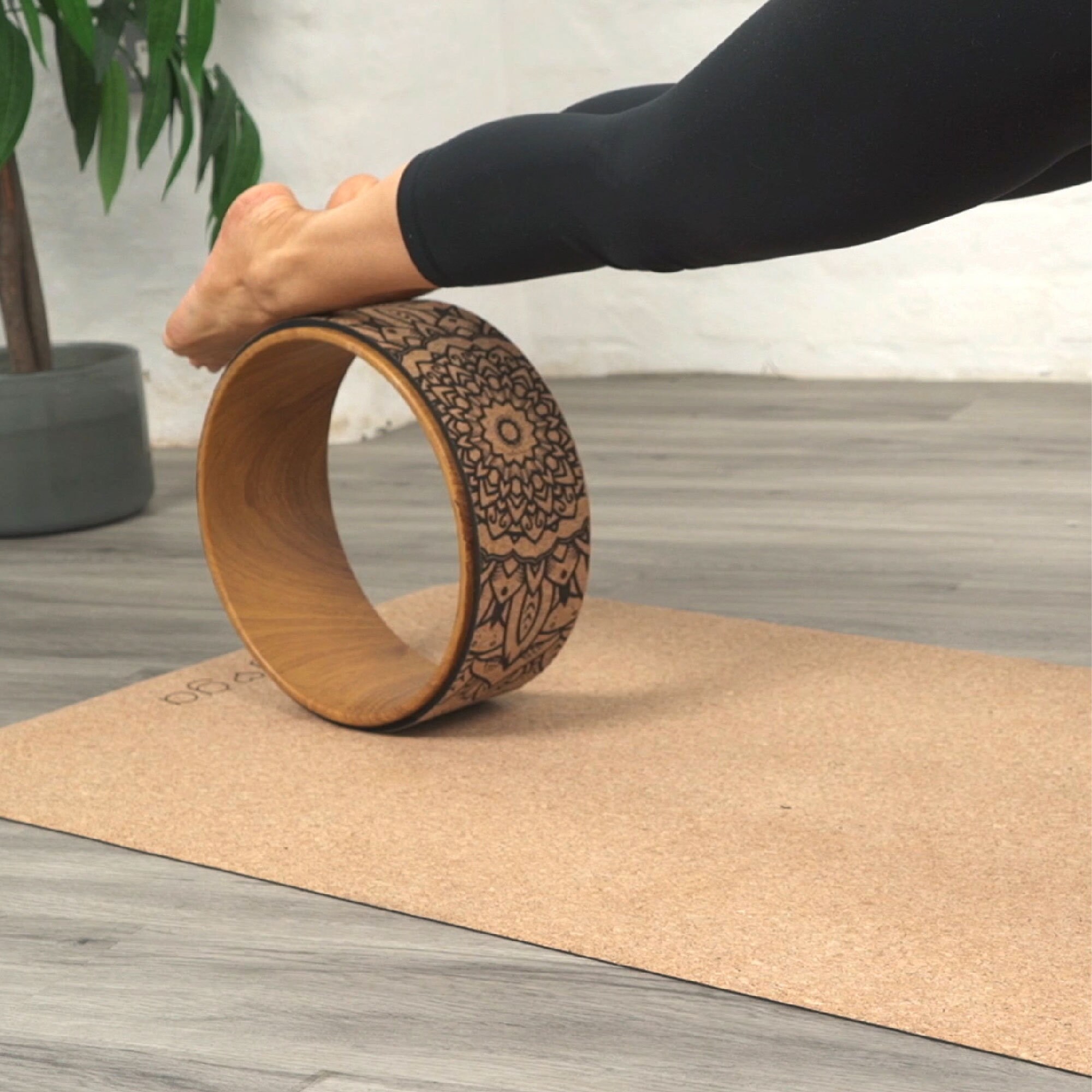 Eco-friendly Vegan Cork Yoga Wheel, Yoga Products