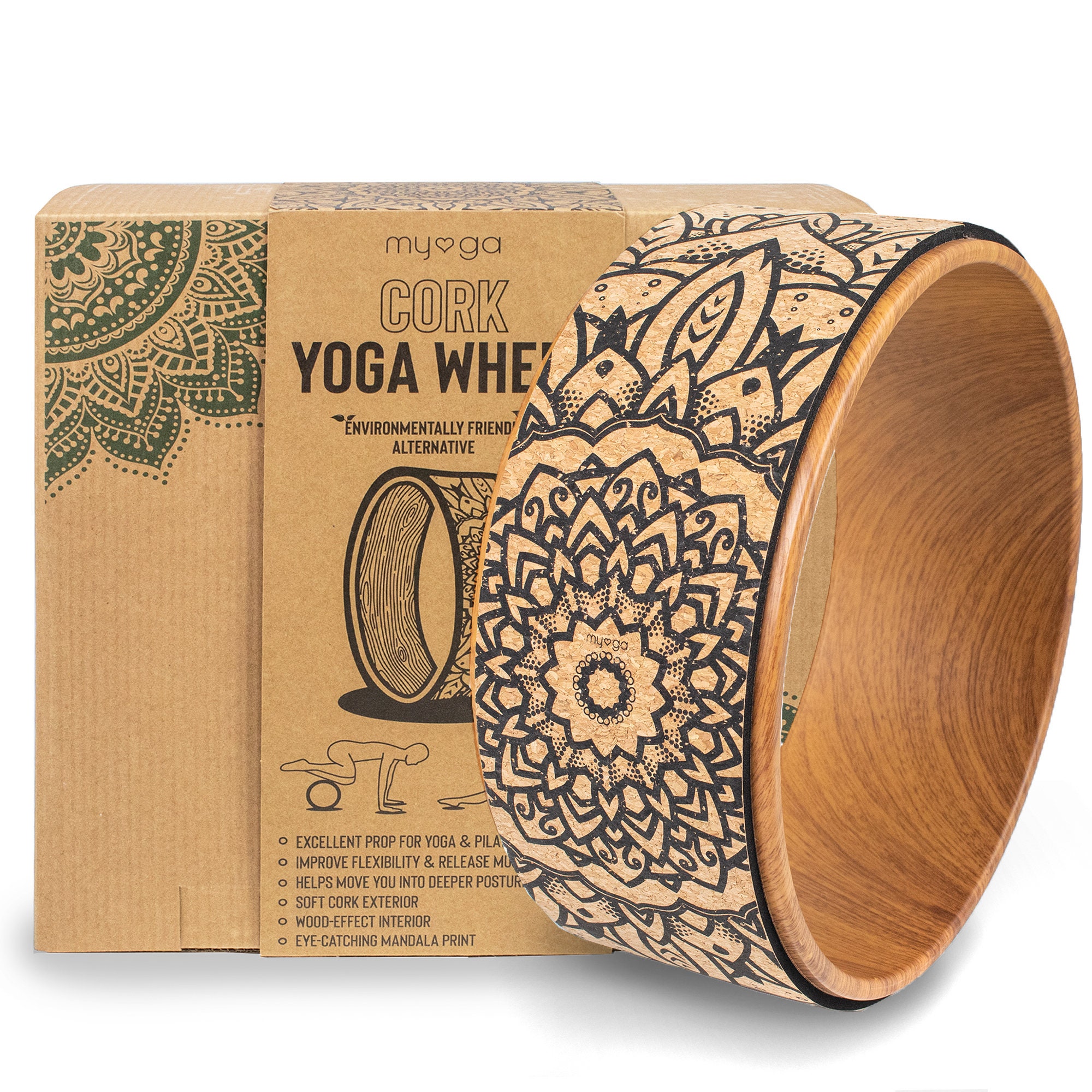 Eco-friendly Vegan Cork Yoga Wheel, Yoga Products