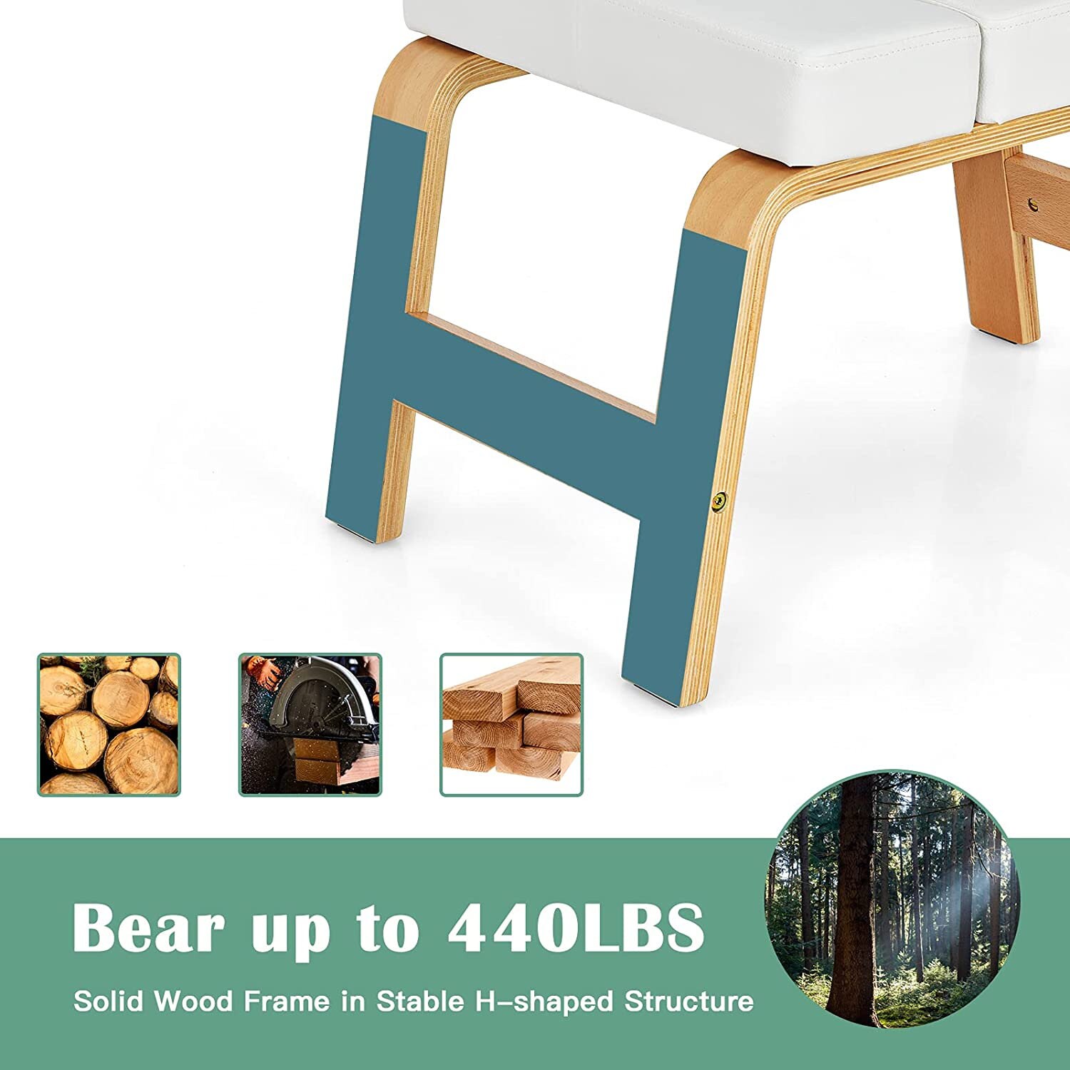 Yoga Headstand Bench - Balance, Shape, Strengthen with Wood Frame