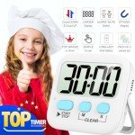 2-Pack Magnetic Digital Timers for Kids & Cooking