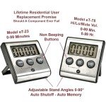 Large Display Magnetic Kitchen Timer with Loud Alarm