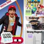 2-Pack Magnetic Digital Timers for Kids & Cooking