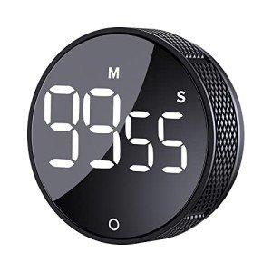 Large LED Digital Kitchen Timer - Black