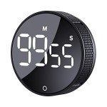 Large LED Digital Kitchen Timer - Black