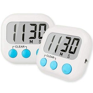 2-Pack Digital Kitchen Timers with Loud Alarm