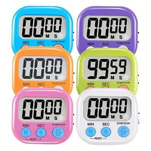 6-Pack Magnetic Digital Countdown Timers with LCD Display