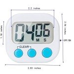 6 Pack Magnetic Digital Kitchen Timers - Multicolored
