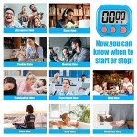 6-Pack Magnetic Digital Countdown Timers with LCD Display