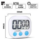 2-Pack Digital Kitchen Timers with Loud Alarm