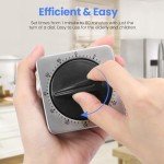 Magnetic Kitchen Timer with Loud Alarm - Stainless Steel