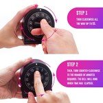 60-Minute Wind-Up Visual Kitchen Timer, Black
