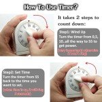 60-Minute Wind-Up Timer with Loud Alarm