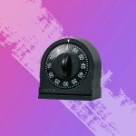60-Minute Wind-Up Visual Kitchen Timer, Black