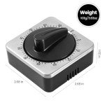 Magnetic Kitchen Timer with Loud Alarm - Stainless Steel