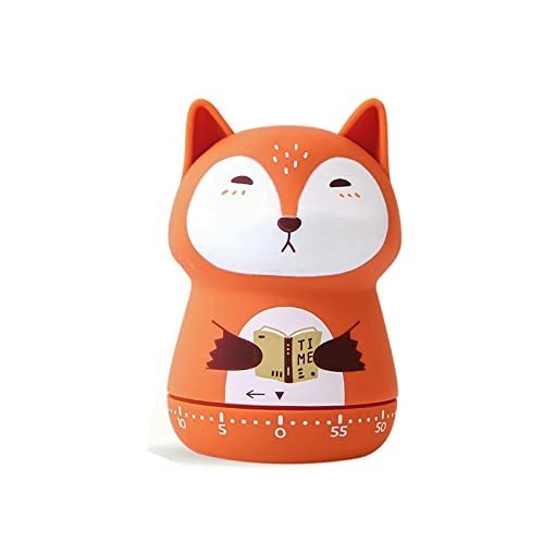 Orange Fox Wind-Up Kitchen Timer for Kids