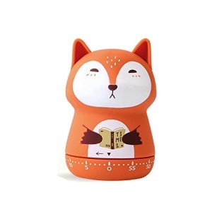 Cute Animal Mechanical Kitchen Timer - Orange Fox