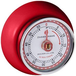 Zassenhaus Retro Magnetic Kitchen Timer - Red