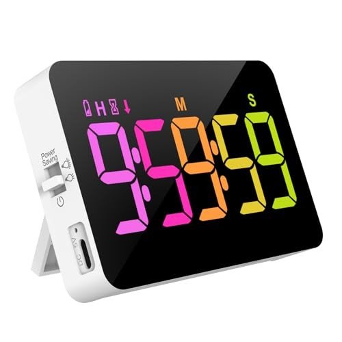 PERSUPER RGB Kitchen Timer with Magnetic Back
