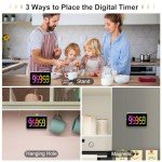 PERSUPER RGB Kitchen Timer with Magnetic Back