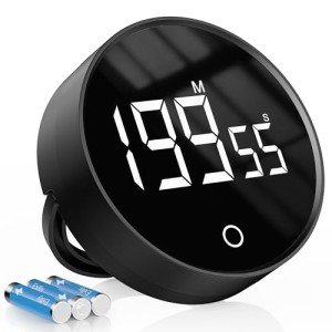 Exlliy Magnetic Digital Kitchen Timer with LED Display