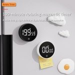 Exlliy Magnetic Digital Kitchen Timer with LED Display