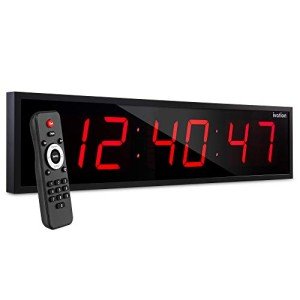 Large 24" LED Digital Clock with Timer & Alarms