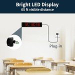 LED Countdown Clock with Remote Control - Red