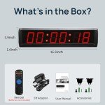LED Countdown Clock with Remote Control - Red