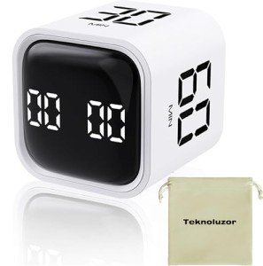 Tecnoluzor Digital Cube Pomodoro Timer - White